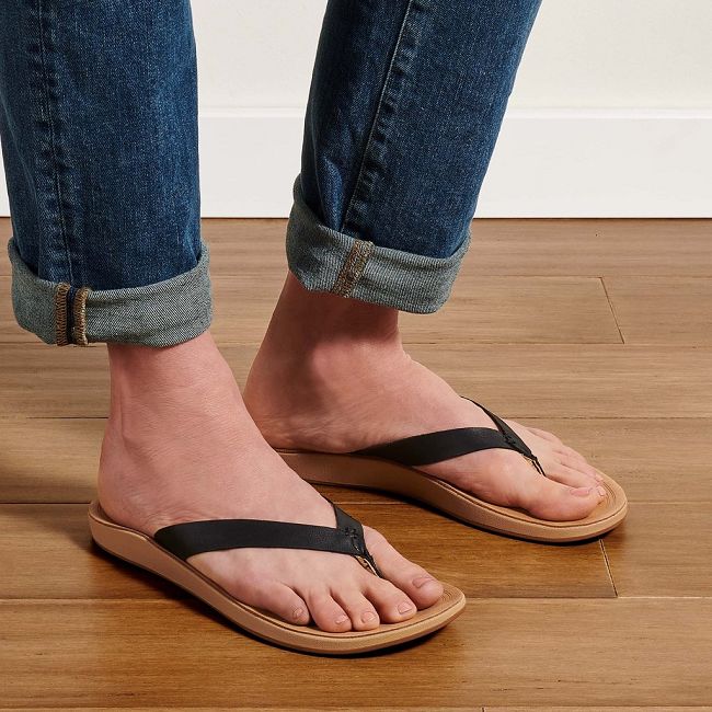 Sandalias Olukai Nonohe - Chanclas Mujer Negros 20498-021